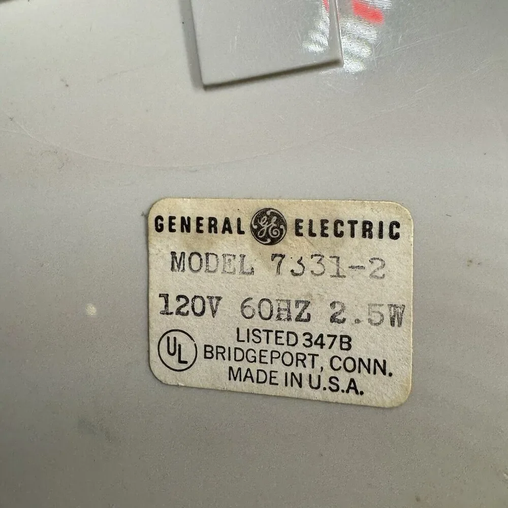 Vintage MCM General Electric (GE) Model 7331-2 Snooz-Alarm Clock - Tested Works